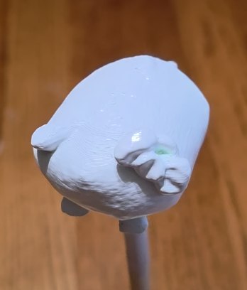 The Loaf Kitty mini primed bright white on its stick